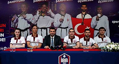 İBBSK Genel Sekreteri Erdem Arslanoğlu, Dünya Tekvando Şampiyonası'nda madalya alan sporcularla buluştu