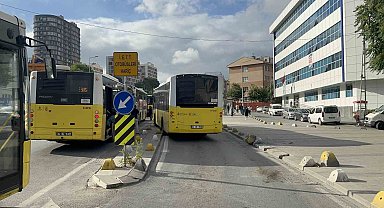 İETT otobüsler için ayrılan yolda kaza yaptı: 1 yaralı