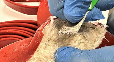 Kargolanan yangın hortumundan uyuşturucu çıktı