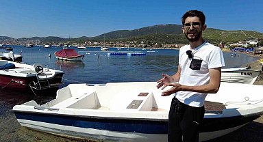 Kıyıya çektikleri teknenin motorunu çaldılar