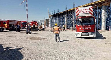 Ankara'da korkutan inşaat yangını