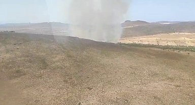 Çeşme'de orman yangını: Helikopterler havalandı