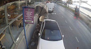 Taklalar attığı cipten sağ çıktı, ortalık savaşa alanına döndü