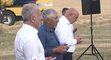 Keçiören'de bu senenin ilk buğday hasadı yapıldı