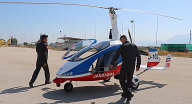 Antalya'da ormanlık alanlar gyrocopter ile havadan denetlendi