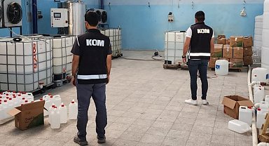 Baskın yapılan depo sahte alkol imalathanesi çıktı