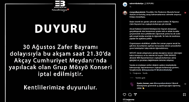 Edremit Belediyesi 30 Ağustos Zafer Bayramı'nda Konser İptal Etti 