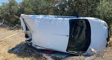 Erdek'te Kontrolden Çıkan Otomobil Takla Attı   