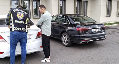 Kağıthane'de emniyet şeridini ihlal eden sürücüye ceza