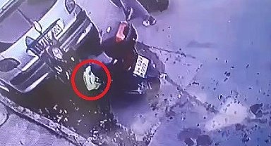 Motosikletle gelip motosiklet kaskı çaldılar