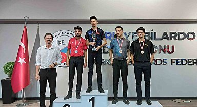 NEÜ'lü Türkcan Yıldırım, Türkiye Pool Bilardo Şampiyonası'nda 3. oldu