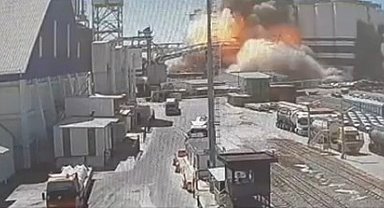 Patlama anı kamerada