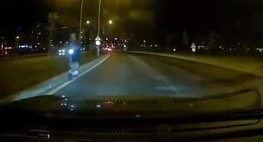 Scooter ile tersten giden genç faciaya davetiye çıkardı