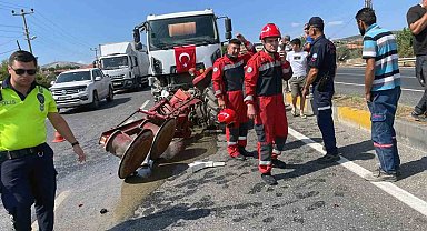 Yatağan'da beton mikseri ile traktör çarpıştı: 1 yaralı