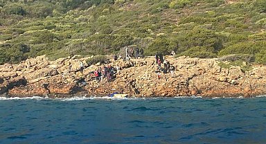 Adada mahsur kalana 36 düzensiz göçmen kurtarıldı