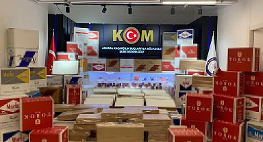 Ankara'da 1 milyon 429 bin 200 liralık kaçak ürün ele geçirildi