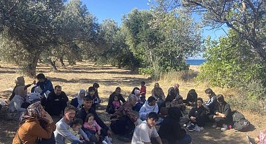 Ayvacık'ta 14 kaçak göçmen ile 1 göçmen kaçakçısı yakalandı