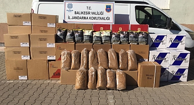 Balıkesir'de Jandarmadan Kaçak Tütün Operasyonu   