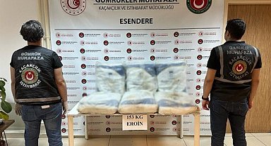 Esendere Gümrük Kapısında 153 kilogram eroin ele geçirildi