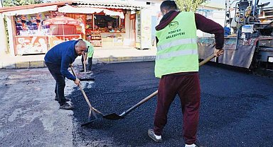 İki sokağa 640 ton asfalt