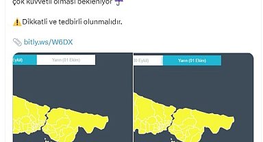 İstanbul Valiliğinden sarı kodlu uyarı