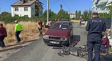 Konya'da otomobil ile elektrikli bisiklet çarpıştı: 2 yaralı