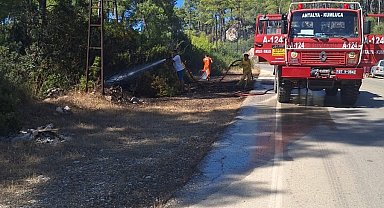 Kumluca'da 4 ayrı noktada çıkan eş zamanlı yangında sabotaj şüphesi