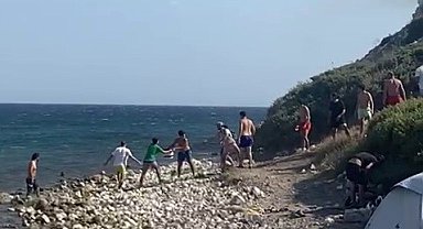 Mangalcıların çıkardığı yangını imece usulü söndürdüler