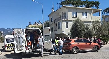 Motosiklet sürücüsü hastanelik oldu