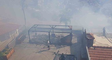 Otluk alanda çıkan yangın, milyon dolarlık villalara sıçradı