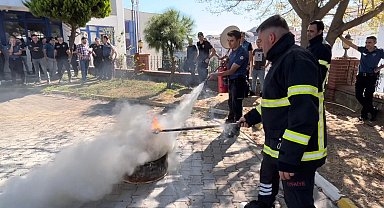 Sinop itfaiyesinden polis memurlarına yangın tatbikatı