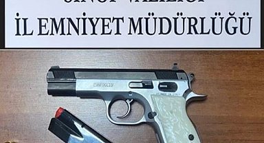 Sinop'ta şok uygulama: 1 ruhsatsız tabanca ele geçirildi