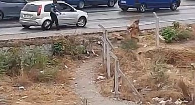 Tartıştığı kadını kemerle darp etti