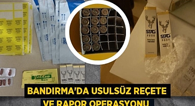 Usulsüz reçete operasyonu