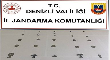 Denizli'de kaçak tarihi eserler yakalandı