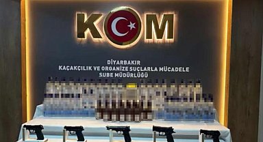 Diyarbakır'da 127 adet tabanca ve binlerce kaçak ürün ele geçirildi