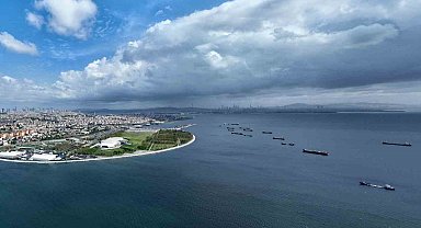 İstanbul'da yağmur bulutları dron ile görüntülendi