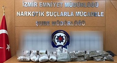 İzmir'de 24 kilo esrar ve 30 bine yakın sentetik ecza ele geçirildi