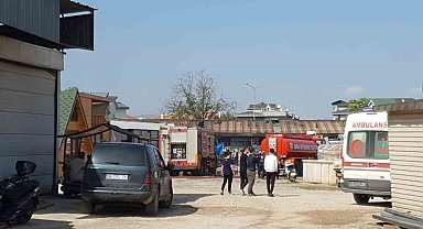 Mobilya imalathanesinde korkutan yangın