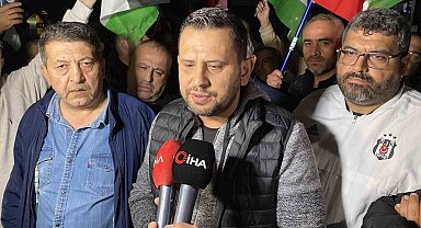 Taksicilerden Filistin'e destek konvoyu