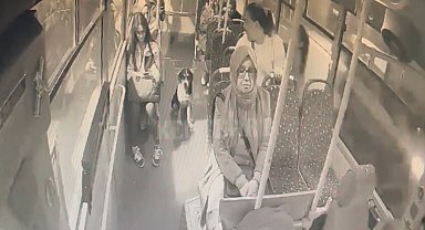 Bir anda bindi, dakikalarca yolculuk yaptı