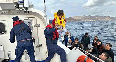 Bodrum'da 29 düzensiz göçmen kurtarıldı, 35'i yakalandı