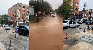 Milas'ta şiddetli yağış hayatı felç etti