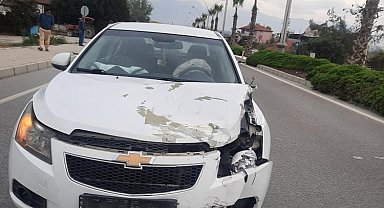 Otomobil ile motosiklet çarpıştı: 1 yaralı