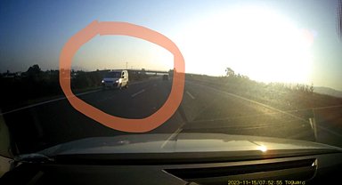 Otoyola Ters Şeritten Girdi !