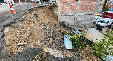 Yol çökmüştü, hasarın boyutu gündüz ortaya çıktı