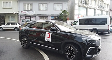 Dursunbey’de Kan Bağışlamaya Togg ile Gittiler