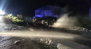 Erdek’te Araç Yangını