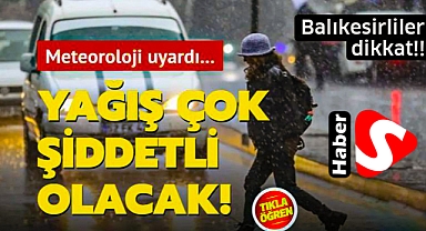 Kuvvetli Sağanak Yağış Balıkesir'e Geri Geliyor