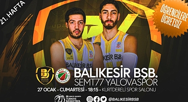 Balıkesir Büyükşehir Belediyespor, Semt77 Yalovaspor ile Kurtdereli'de Karşılaşıyor